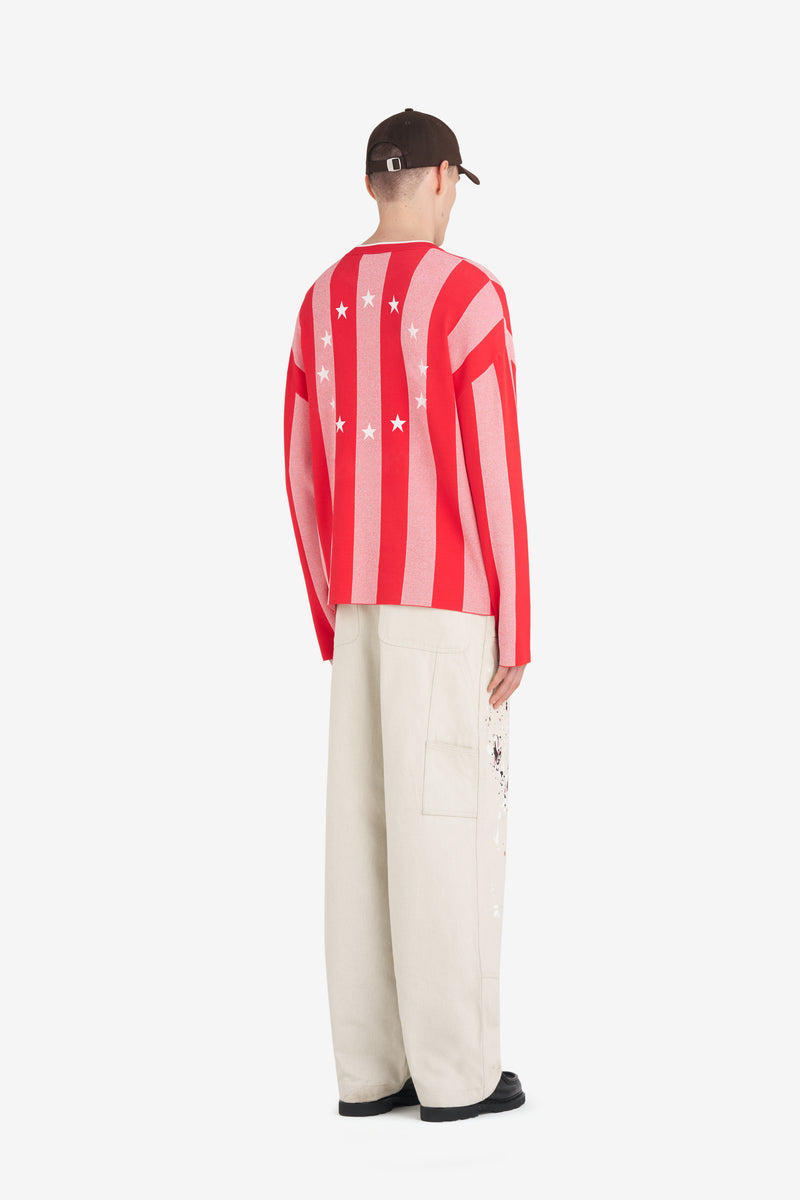 ETUDES STUDIO SOCCER LONG SLEEVE T-SHIRT STRIPED RED 5 ETUDES STUDIO SOCCER LONG SLEEVE T-SHIRT STRIPED RED 5