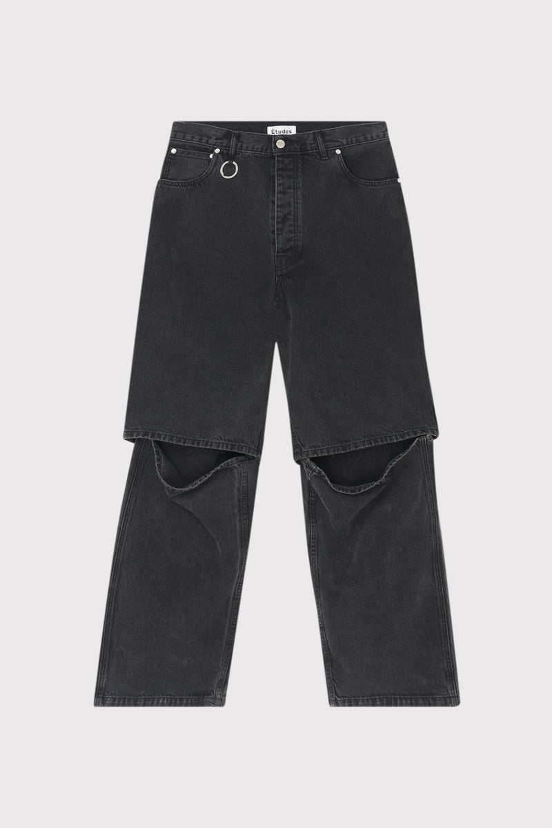 ÉTUDES NOCTURNE DENIM WASHED BLACK TROUSERS 1 ÉTUDES NOCTURNE DENIM WASHED BLACK TROUSERS 1