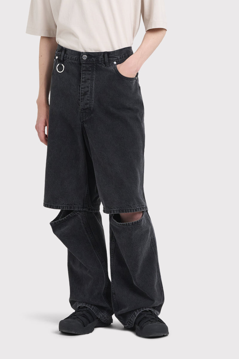 ÉTUDES NOCTURNE DENIM WASHED BLACK TROUSERS 2 ÉTUDES NOCTURNE DENIM WASHED BLACK TROUSERS 2