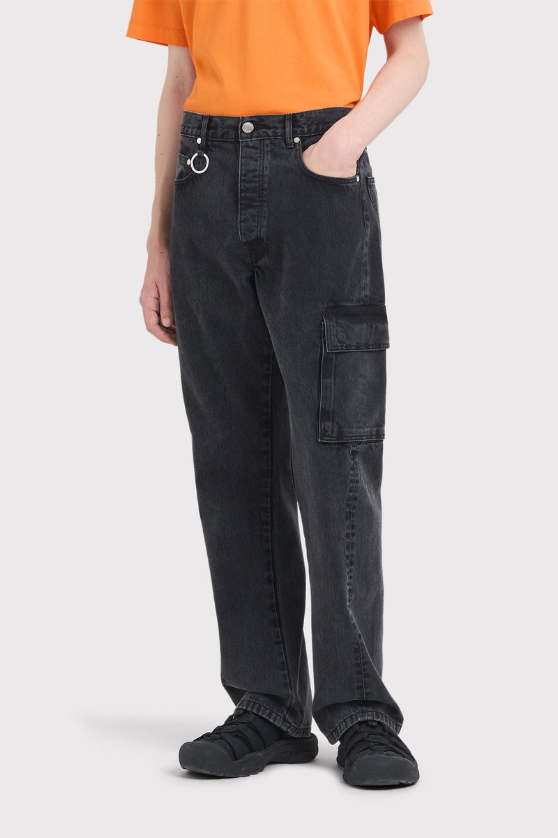 ÉTUDES SURFACE DENIM WASHED BLACK TROUSERS 2 ÉTUDES SURFACE DENIM WASHED BLACK TROUSERS 2