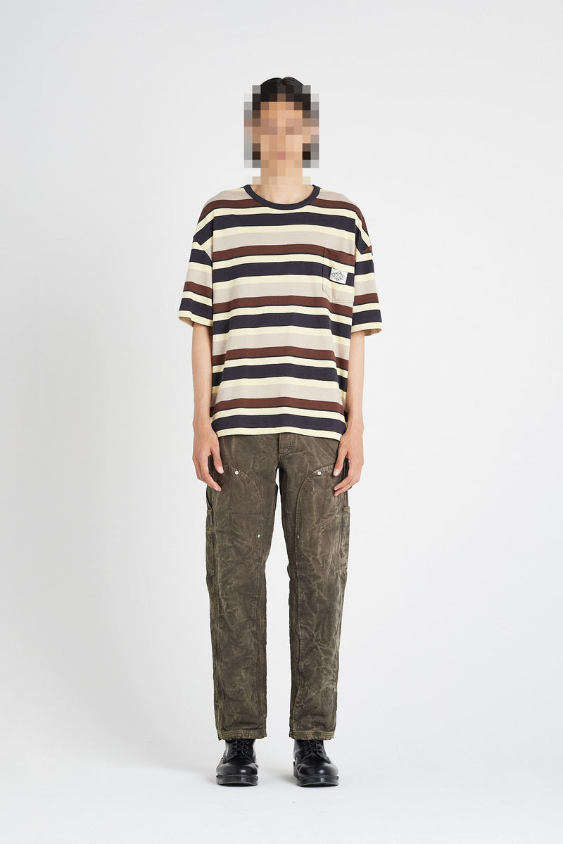 ÉTUDES TRAFFIC STRIPED BEIGE T-SHIRTS 1 ÉTUDES TRAFFIC STRIPED BEIGE T-SHIRTS 1